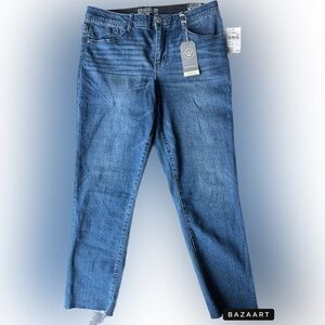 Wit & Wisdom “Ab”Solution Ankle Skimmer Jeans NWT Size 12 Raw Hem